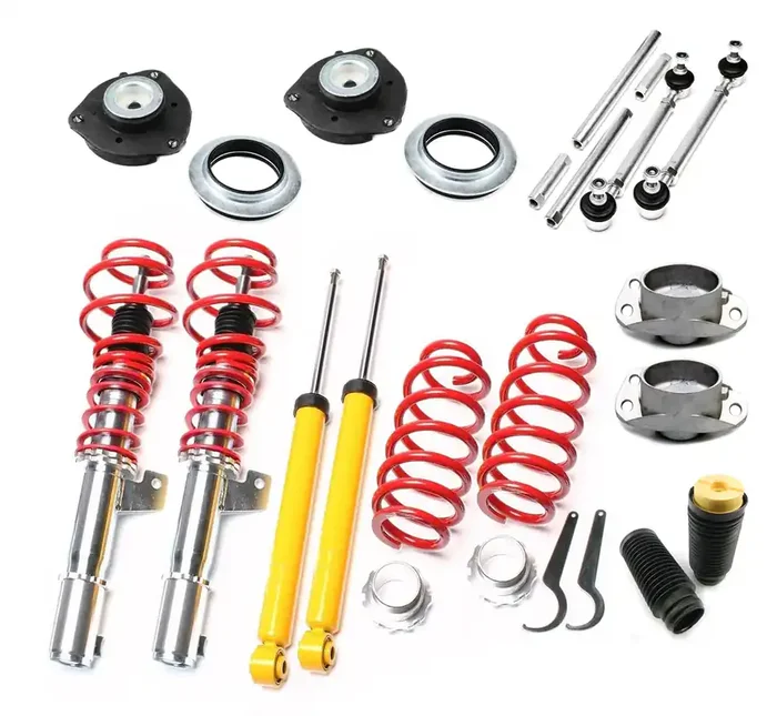Ab Werk TA TECHNIX Gewindefahrwerk inkl. Domlager vorne + hinten, Koppelstangen, Staubschutz VW Golf 6 1K, ab 09, alle Motoren, VW Scirocco 13, ab 09, alle Motoren, 50mm + 55mm
