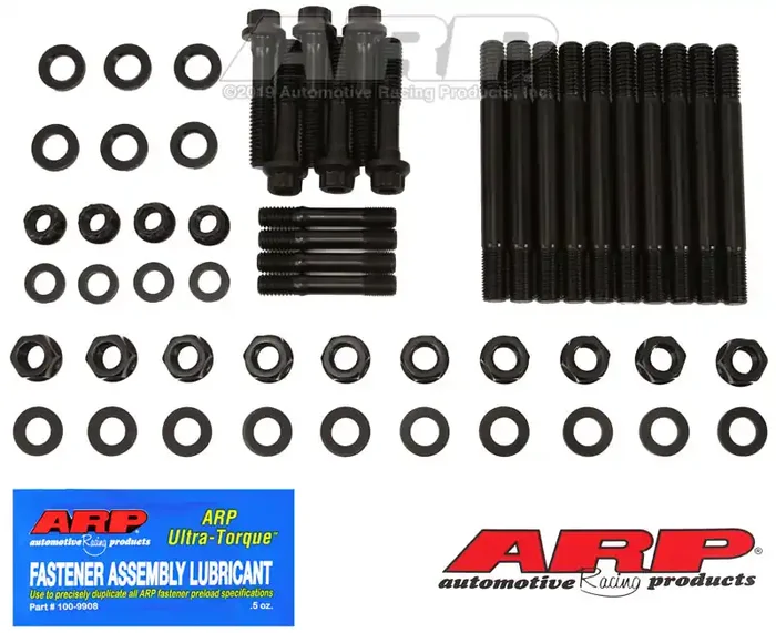 ARP Chevrolet Small Block w/ 4-Bolt Front & Rear Caps Main Stud Kit – Black 134-5602