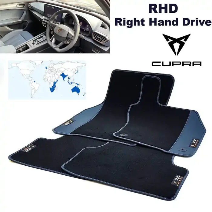 CUPRA Formentor 4-piece floor mats, Petrol Blue RHD, original 5FH8630, 39,00